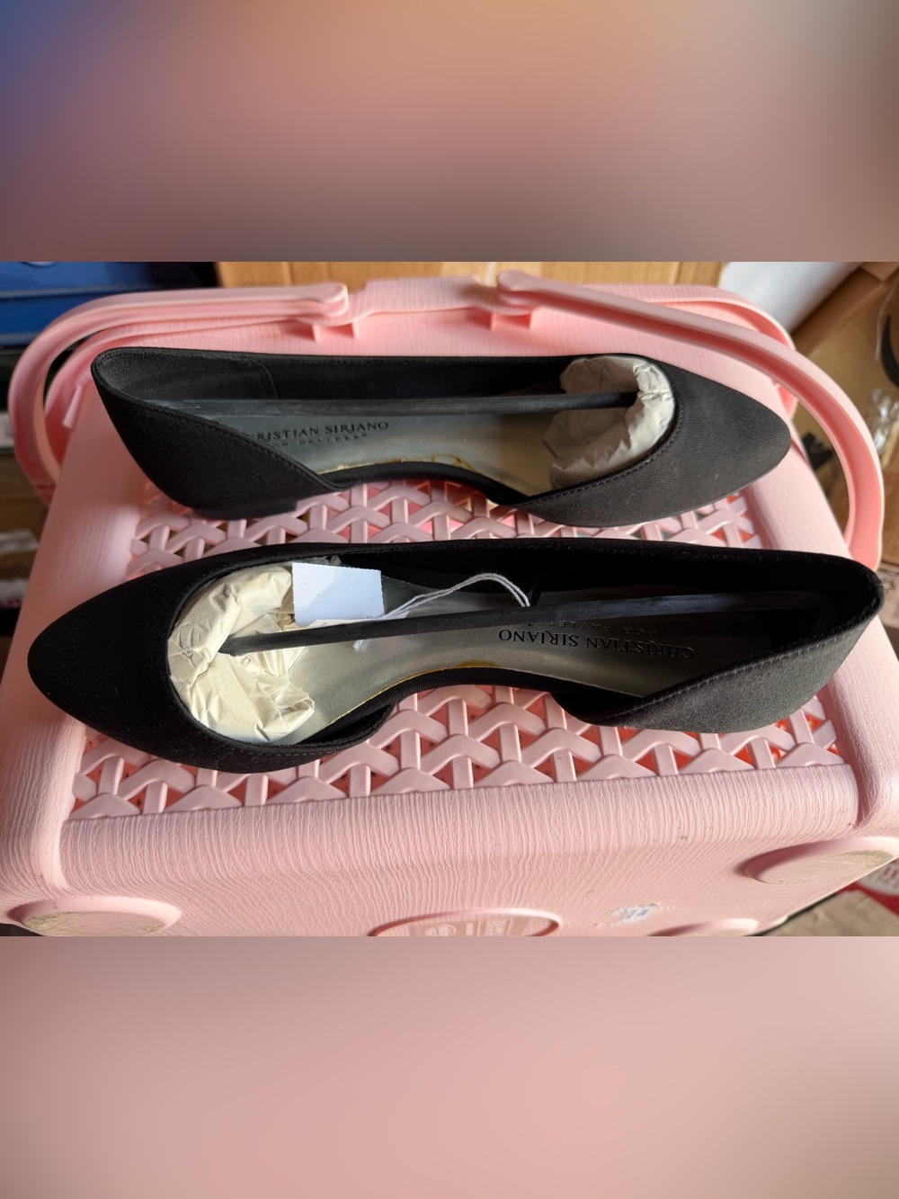 Christian Siriano Black Pointed Flats